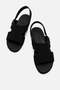 Buckle Cross Women's Sandals Black - 3