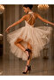 Women's Satin Stone Bow Detailed Ankle Strap Pointed Toe Thin Heel Evening Dress Stiletto Shoes - 4