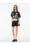 Comfortable Fit Short Sleeve Athlete-Style Off-The-Shoulder Cotton Crop T-Shirt - 2