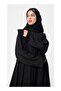 عباءة نسائية ثلاثية الطبقات - أسود - 3