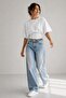 Women's White Basic Crop Blouse Draped Waist Detailed Crop Blouse 88001 - 4