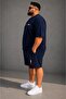 Men's Large Size Oversize Shorts Set 100% Cotton 2-Piece Set Casual Sports Combination - 2