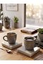 Set of 2 Luxury Natural White Marble Coasters 10X10 Cm, Handmade Mug Coaster - 2