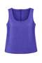 Alya Purple Perforated Genuine Leather Sleeveless Blouse - 8