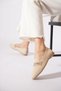 Lerbeg Single Stone Buckle Women's Knitwear Babet Beige - 4