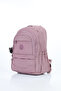 Vital Series Fuchsia Crinkle Waterproof Fabric Stylish Daily Backpack with Plush Keychain - 3