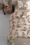 Rabbit Beige Cotton Ranforce Single Duvet Cover Set - 2