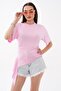 Women's Asymmetrical T-Shirt with Gathered Side Detail 260618 - - 4