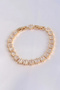 Vip Series Brass Zircon Stone Gold Color Square Waterway Model Bracelet