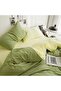 Duvet Cover Set King Size 4 Pcs, Soft Washed Cotton Bedding Set - Matcha Orange - 7