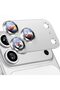 Uyiton Compatible with iPhone 17 Pro Max Camera Lens Protector - [Not Easy to Break][Strong Adsorption][Case-Friendly] Metal Tempered Glass Rear Camera Screen Cover - Silver