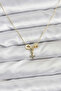 Gold Color Brass Minimal Charm Women's Necklace
