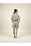 100% Cotton 4 Layer Muslin Shorts Overalls-Grey - 4