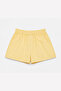 Yellow Gingham Women's Shorts with 2 Pockets, Comfortable Fit, Elastic Waist - 4