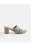 Women Ivory Block Heel Sandals