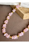 Zr Model Bead Detail Necklace - 2