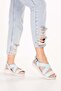 Genuine Leather Comfort Sole Comfortable Daily Sandals Imk.2101 Baby Blue - 5