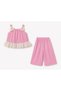 Girls' Daisy and Lace Detail Tank Top and Pants Set - 2
