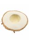 Women's Wide Brim Straw Beach Hat with Tasseled Edge and Knitted Bow Detail 45 cm – Cream - 5