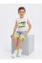 Edelwiss Boys' Hooded Sleeveless Printed Shorts 2-Piece Sports Set - 2