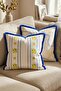 Blue Striped Lemon 2-Piece Throw Pillow Cover - 2