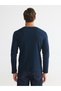 Lcwaikiki Classic Navy Blue Crew Neck Long Sleeve Men's T-Shirt - 4