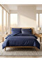 Premium 100% Cotton Satin Double 6-Piece Duvet Cover Set (with Sheets) - 6