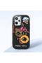 Redmi Note 12 Pro 5g Compatible Case with Camera Protector Black Silicone Couple Phone Case with Kitty Pattern
