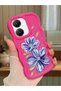 Poco X7 Pro Compatible Case Camera Protector Red Silicone Couple Phone Case Floral Pattern