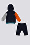 BASE. Polo Assn Navy Blue Hooded Baby 2 Piece Set - 4