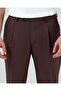 Slim Fit Double Leg Pleated Trousers Rose Dry Rose Color T20130-30 - 2