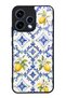 Oppo Reno 15 Glossy Phone Case with Sapphire Lemon Tiles Design
