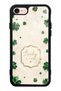 iPhone 7 Ivory Glossy Phone Case with Lucky Clover Design