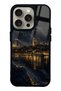 iPhone 15 Pro Golden Galata Night Design Glossy Phone Case