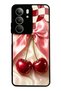 Realme C75 Glossy Phone Case with Cherry Picnic Bow Design