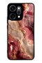 Oppo Reno 14 Pro Burgundy Gold Marble Design Glossy Phone Case