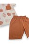 Baby Boy Summer Leaf Printed 6-9-12-18-24 Months Shorts T-Shirt Single Jersey Set - 5