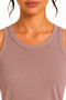 Milky Brown Viscose Soft Textured Athlete Body T-Shirt 2108 - 3