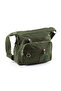 Crinkle Waterproof Fabric Multi-Compartment Crossbody and Shoulder Messenger Bag Dark Green 9507 - 6