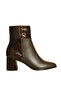 Brown Leather Women's Heeled Boots