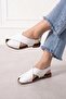 Vieste White Cross-Strapped Gold Buckle Women's Sandals