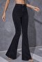 Women's High Waist One Button Flared Jeans - 3