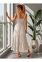 Women's Lycra Cotton Non-See-Through Single Jersey Lined Dress with Water Stone Detail 25102 - 5