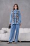 Women's Sequin Embroidery Detailed Shirt and Jeans Set - 2