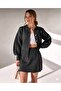 Gold Buttoned Balloon Sleeve Cardigan Skirt Elasticized Tricot Set