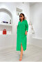 Green Pocketed Buttoned Shirt Dress - 2Y2603 - 5