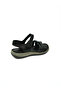 1077 Black Leather Women's Sandals - 4