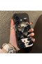 iPhone 17 Compatible Silicone Edge Hard Back Case Couple Phone Case with Landscape Pattern - 3