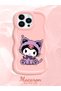 iPhone 13 Pro Max Compatible Case Camera Protector Pink Silicone Couple Phone Case Kuromi Pattern - 2