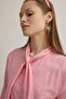 Scarf Belted Waist Shirt Pink - 3